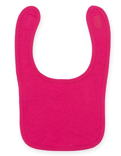 Plain And Contrast Bib — Fuchsia