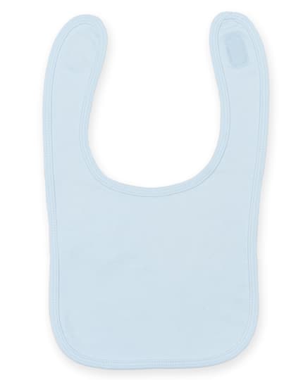 Plain And Contrast Bib — Pale Blue