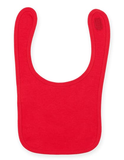 Plain And Contrast Bib — Red