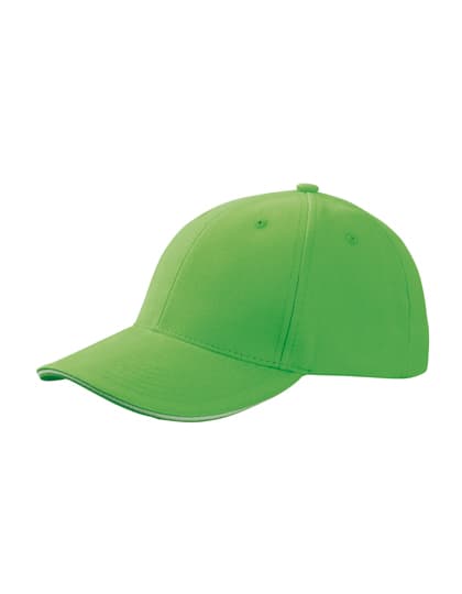 6-Panel Sandwich Cap — Lime Green