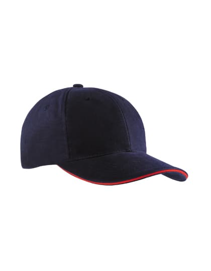 6-Panel Sandwich Cap — Navy