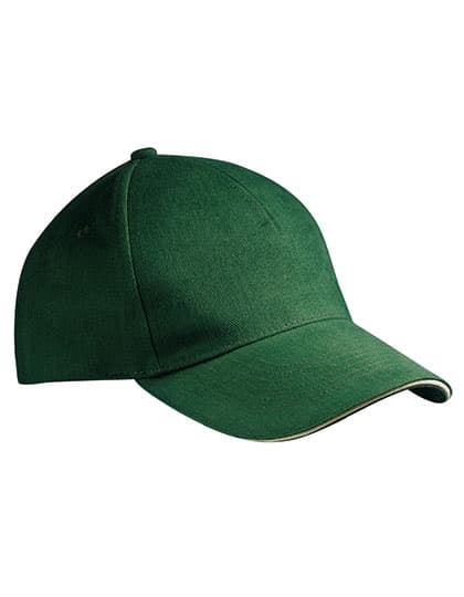 5 Panel Sandwich Cap — Dark Green