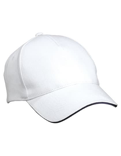 5 Panel Sandwich Cap — White
