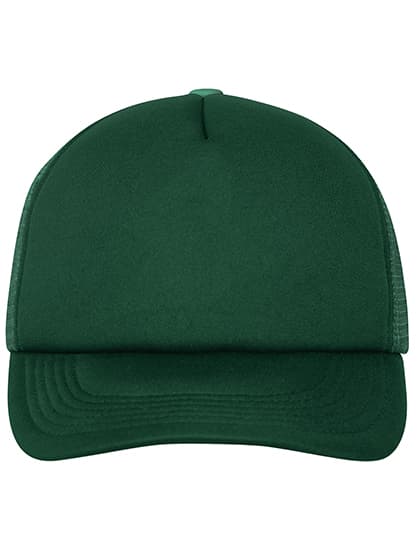5-Panel Polyester Mesh Cap — Dark Green