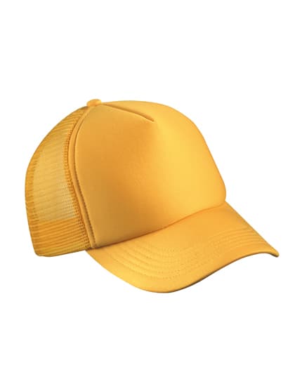 5-Panel Polyester Mesh Cap — Gold