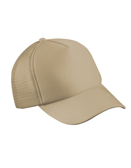 5-Panel Polyester Mesh Cap — Khaki