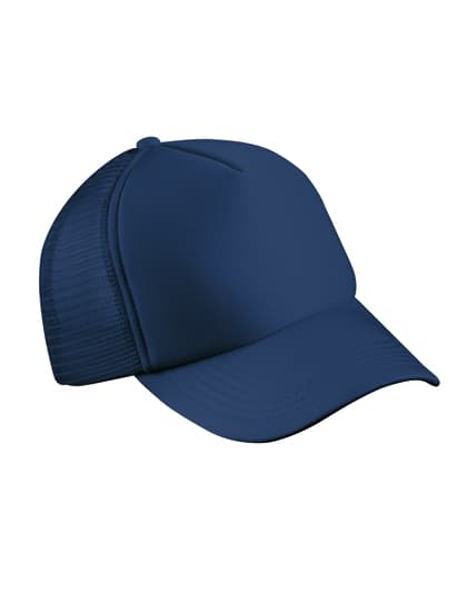 5-Panel Polyester Mesh Cap — Navy