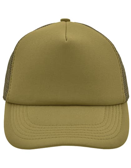 5-Panel Polyester Mesh Cap — Olive