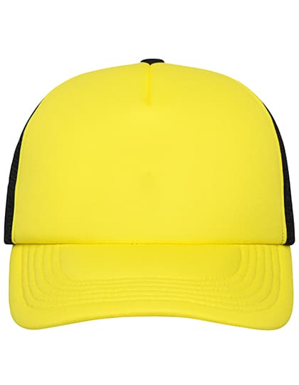 5-Panel Polyester Mesh Cap — Sun Yellow