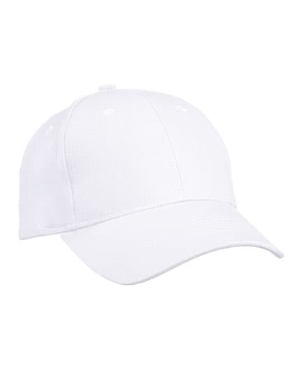 6 Panel Cap Heavy Cotton — White