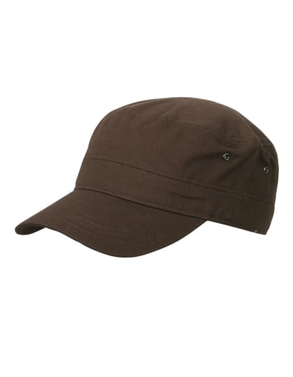 Military Cap — Dark Brown