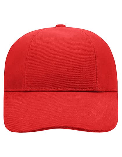 Turned 6 Panel Cap Laminated — Red