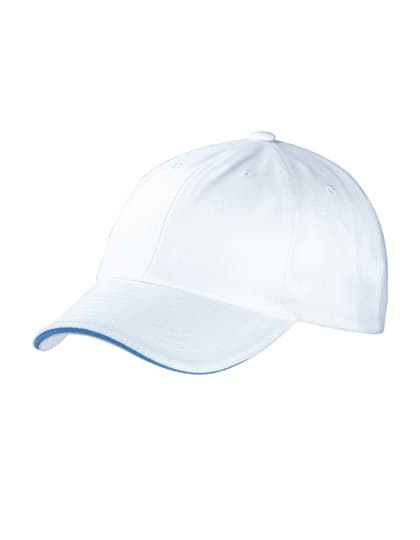 6-Panel Raver Sandwich Cap — White