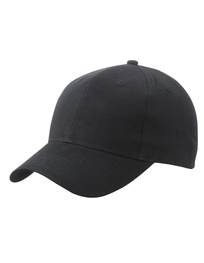 Brushed 6-Panel Cap — Black