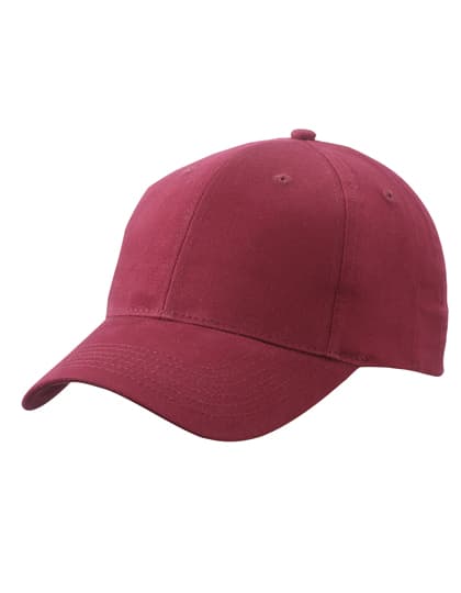 Brushed 6-Panel Cap — Burgundy