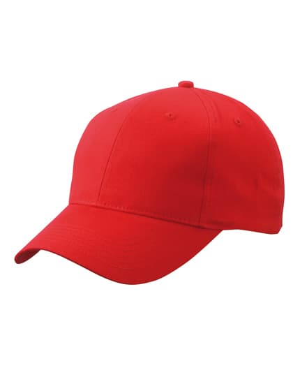 Brushed 6-Panel Cap — Red