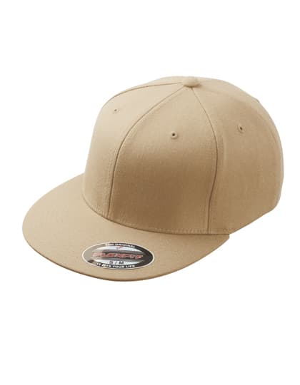 6 Panel Flexfit® Flat Peak Cap — Khaki