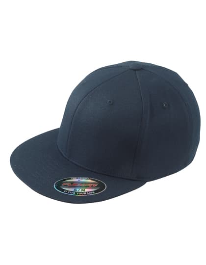 6 Panel Flexfit® Flat Peak Cap — Navy