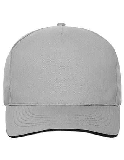 5 Panel Sandwich Cap Bio Cotton — Light Grey