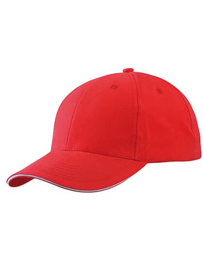 Light Brushed Sandwich Cap — Red