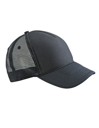 5 Panel Retro Mesh Cap — Black