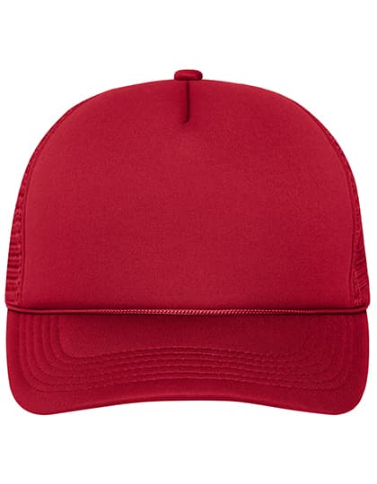 5 Panel Retro Mesh Cap — Red