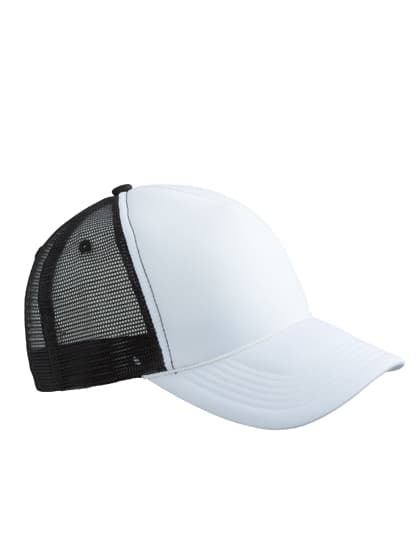 5 Panel Retro Mesh Cap — White
