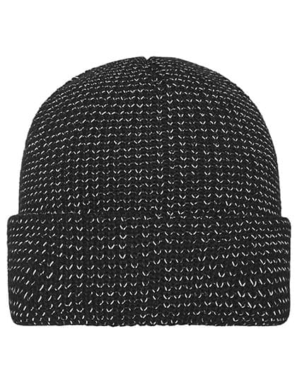 Reflective Winter Beanie — Black