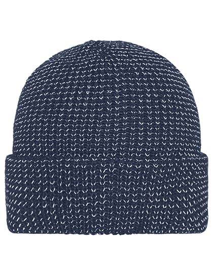 Reflective Winter Beanie — Navy