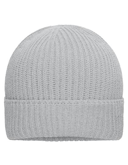 Bio Cotton Winter Beanie — Light Grey Melange