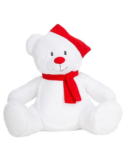 Christmas Zippie Bear — White