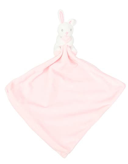Baby Animal Comforter With Rattle — Pink Rabbit