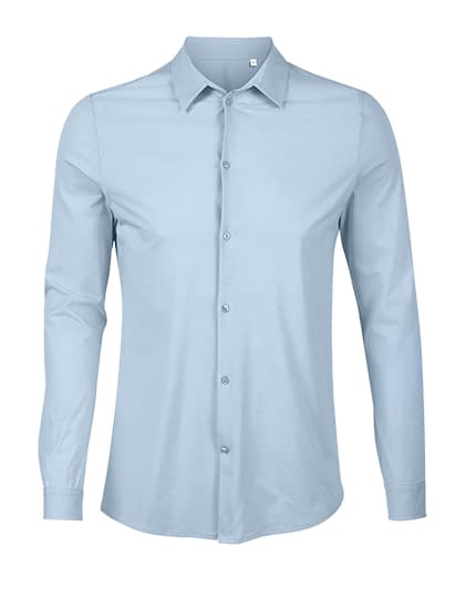 Men´s Mercerised Shirt Balthazar — Soft Blue