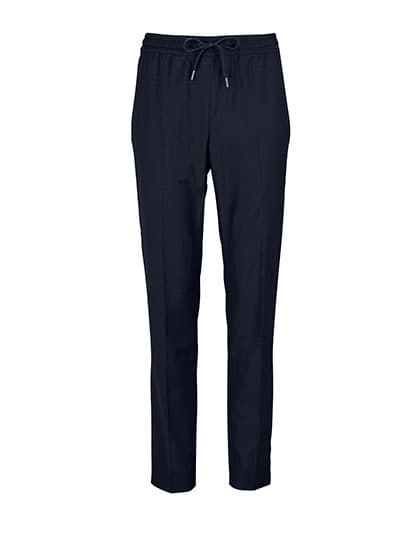 Women´s Elasticated Waist Suit Trousers Germain — Night