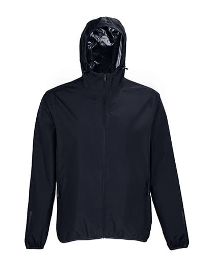 Unisex Waterproof Windbreaker Jacket Andrea — Deep Black