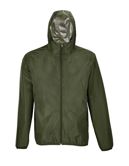 Unisex Waterproof Windbreaker Jacket Andrea — Deep Khaki