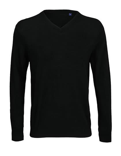 Men´s V-Neck Sweater Sullivan — Deep Black