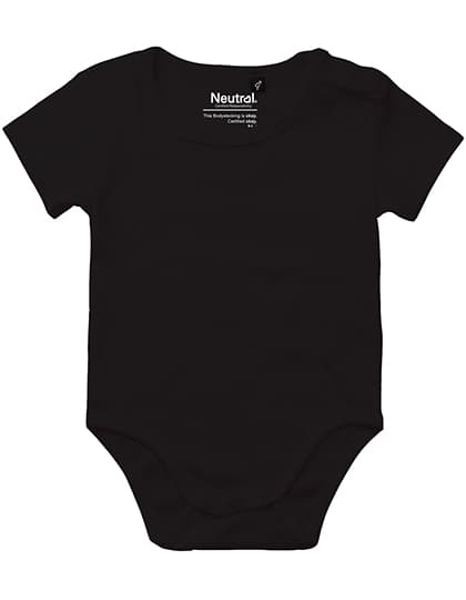 Babies Short Sleeve Bodystocking — Black