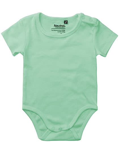 Babies Short Sleeve Bodystocking — Dusty Mint