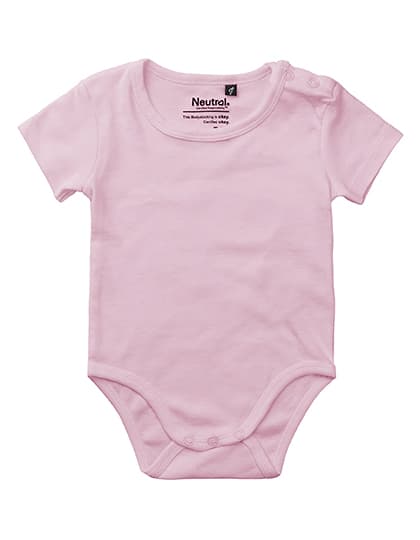 Babies Short Sleeve Bodystocking — Light Pink