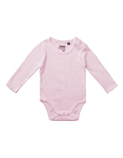 Babies Long Sleeve Bodystocking — Light Pink