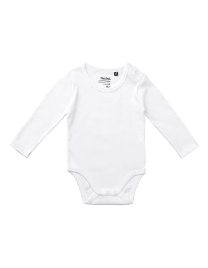 Babies Long Sleeve Bodystocking — White