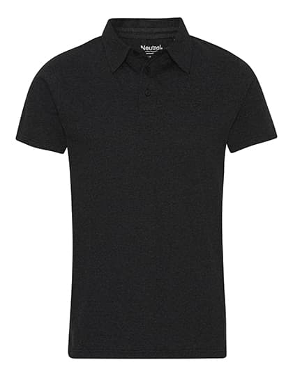 Recycled Cotton Polo — Black Melange