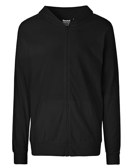 Unisex Jersey Hoodie With Zip — Black