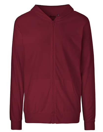 Unisex Jersey Hoodie With Zip — Bordeaux