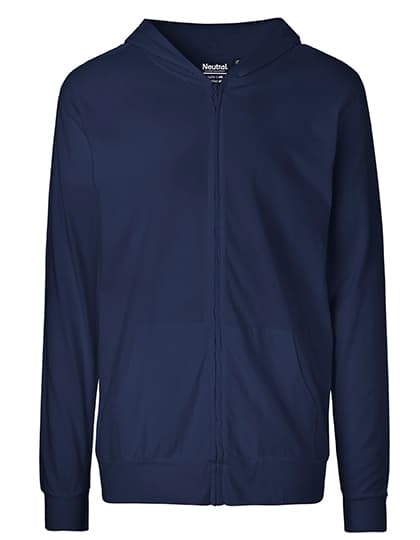 Unisex Jersey Hoodie With Zip — Navy