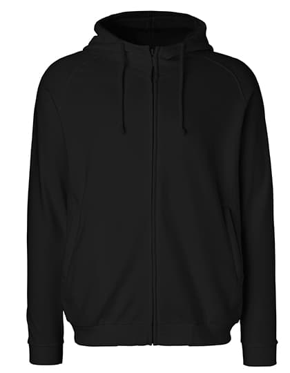 Unisex Hoodie With Hidden Zip — Black