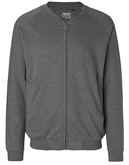 Unisex Jacket With Zip — Dark Heather