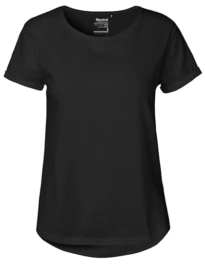 Ladies´ Roll Up Sleeve T-Shirt — Black