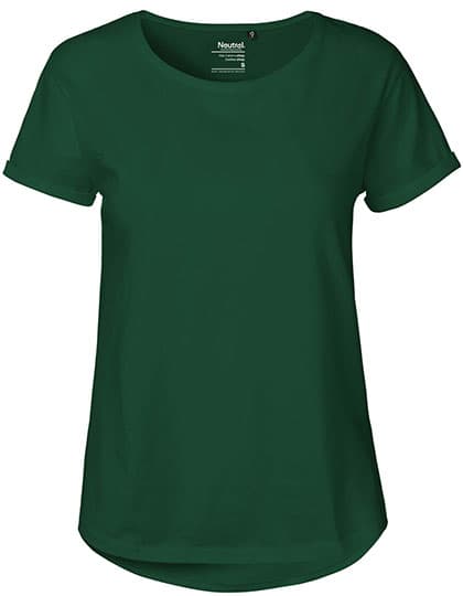 Ladies´ Roll Up Sleeve T-Shirt — Bottle Green